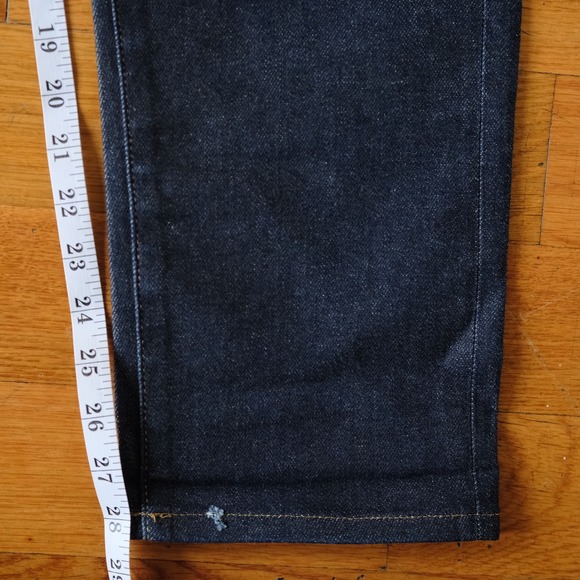 Uniqlo Jeans Men's Slim Straight Dark Wash Denim Cotton Spandex Size 35x28 - Picture 10 of 12